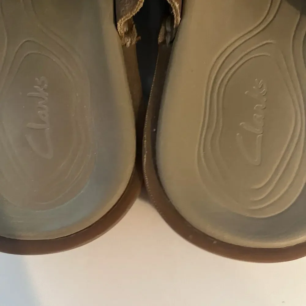 Clarks Originals Mens Mule Beige Tan Suede Casual Shoes Size 10 Comfort